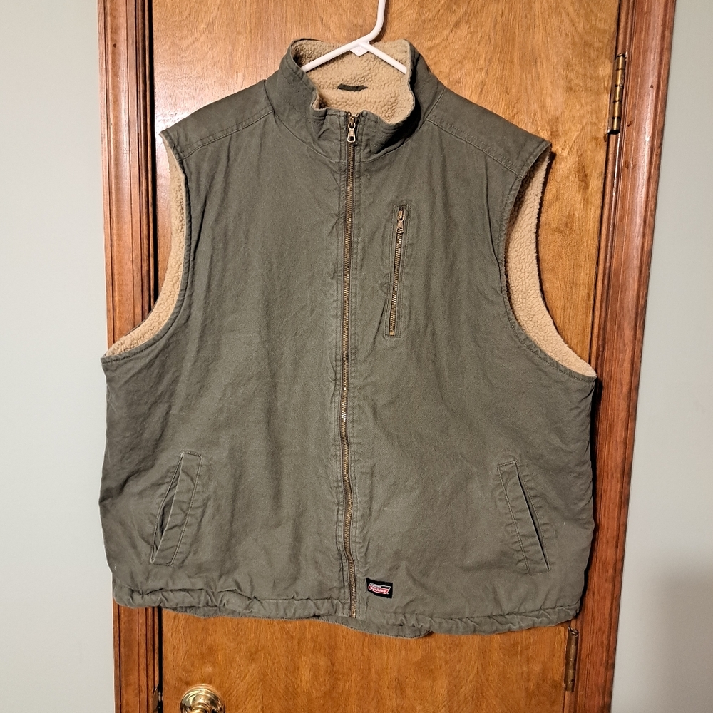 Dickies Men’s Sherpa Lined Canvas Vest Size 3XL